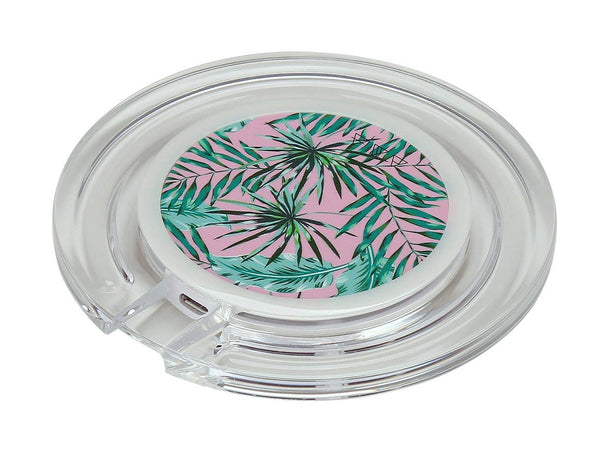 Pink Palm Leaf Wireless Charger