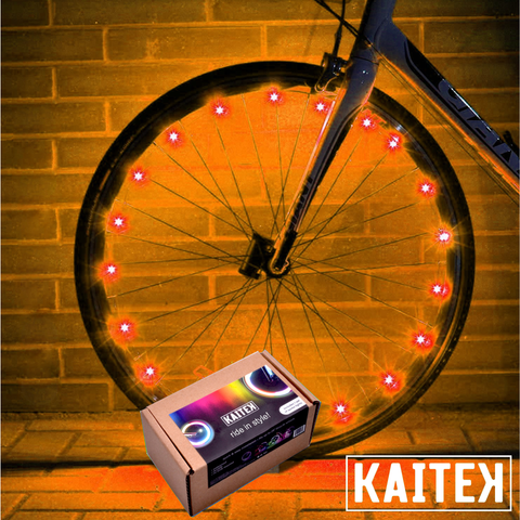 IFRENCHIE LED Bicycle Wheel Accessory Light for 1 Wheel - Orange