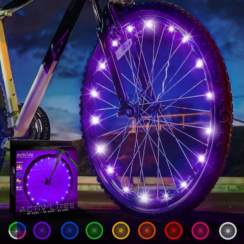 IFRENCHIE LED Bicycle Wheel Accessory Light for 1 Wheel - Purple