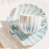 Pearl finish Shell Cup Saucer