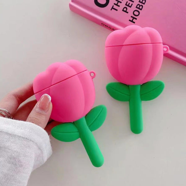 Pink Tulip Airpod Case