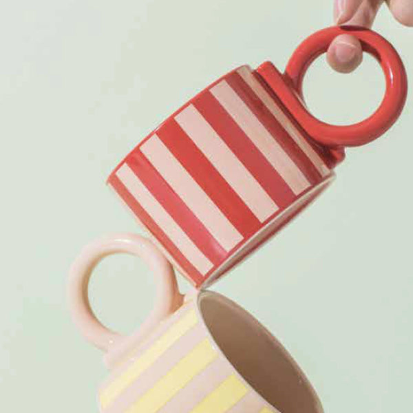 Red Striped Mug