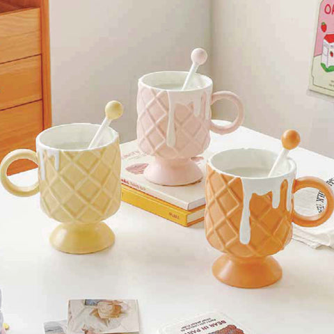 Colorful Mugs with Straw