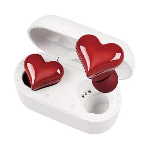 Red Heart Earbuds