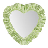 Green Gathered Satin Mirror