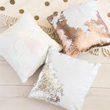 Mermaid Pillow Reversible Sequin Pillow That Changes Color - Champagne Gold Flip Sequin Pillow